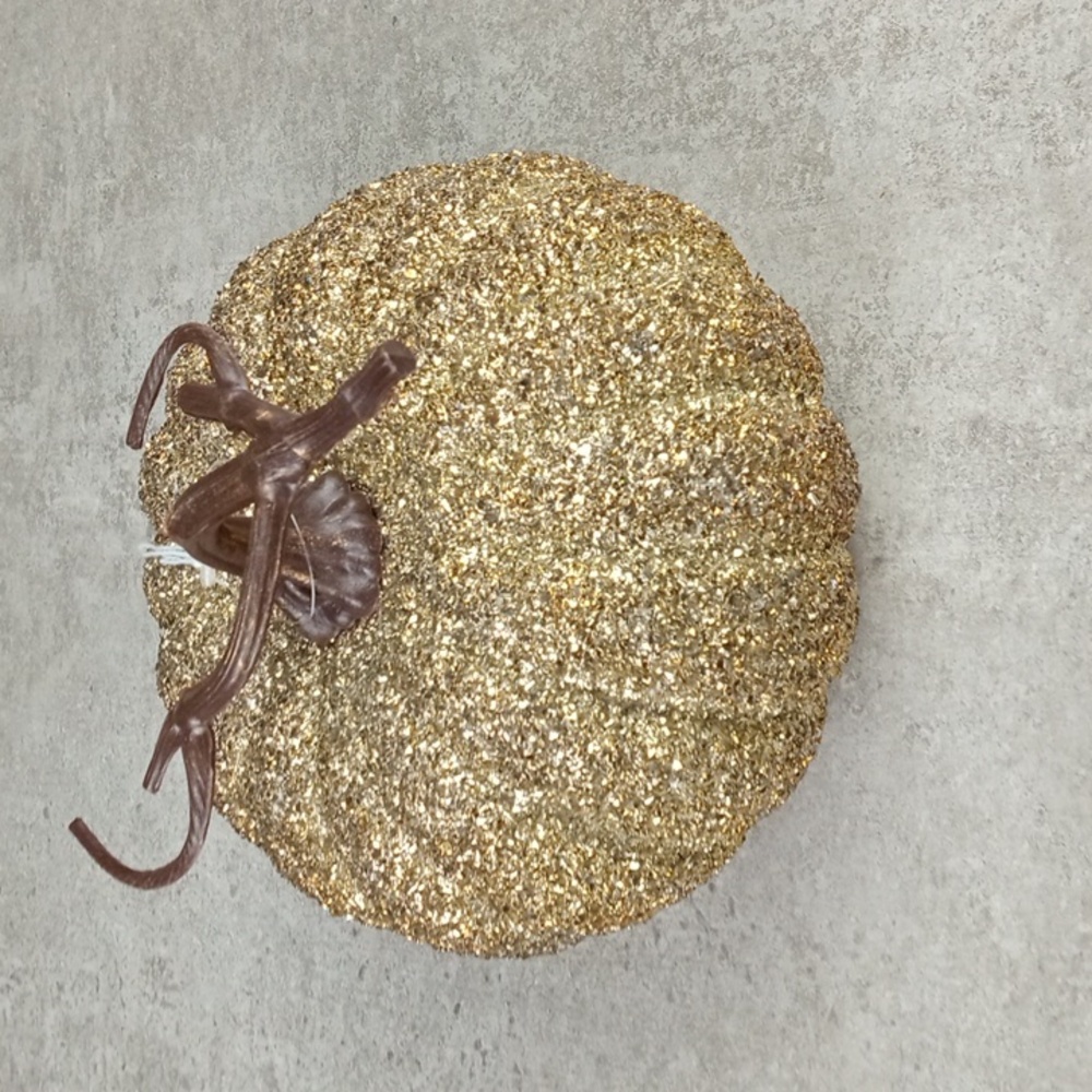 🍂 Fall Gold Glitter Pumpkin